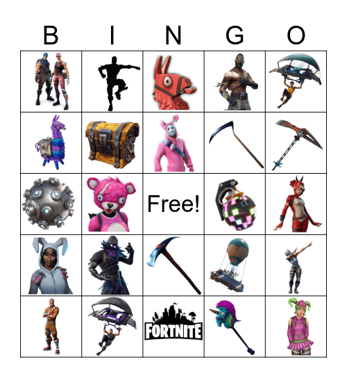 JAMES'S FORTNITE BIRTHDAY Bingo Card