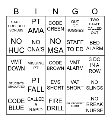 10A MONTHLY BINGO Card