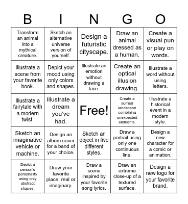 Youth Art Month Bingo Card