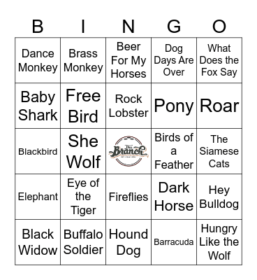Animal Songs Bingo Card