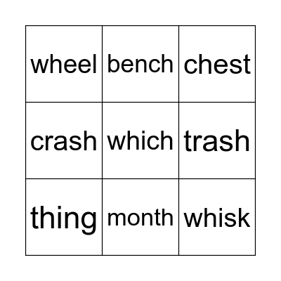 5 letter bingo Card