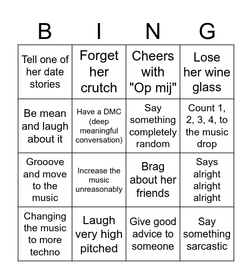 Isabelle Bingo Birthday Bingo Card