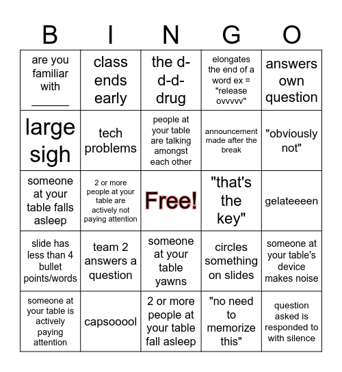name Bingo Card