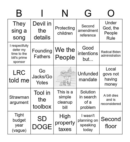 Crossover Day Bingo Card