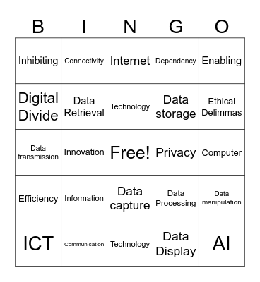 Tech Bingo Card