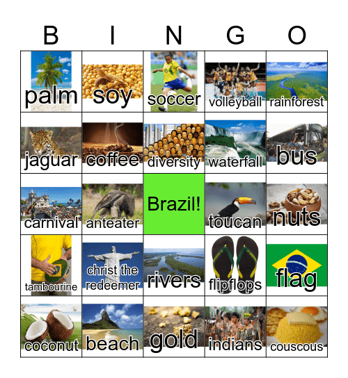 Brazil Images Bingo Card