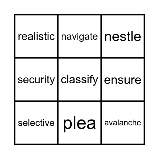 5th Grade Unit 11 Bingo Card