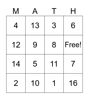 Algebra Milestone Review Bingo Card