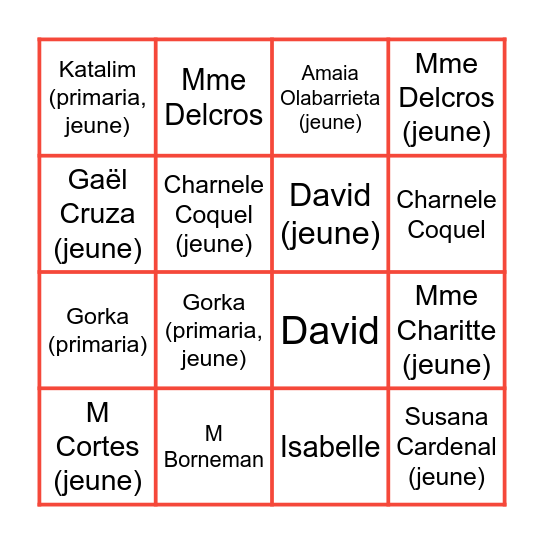 Bingo Carnaval! Bingo Card