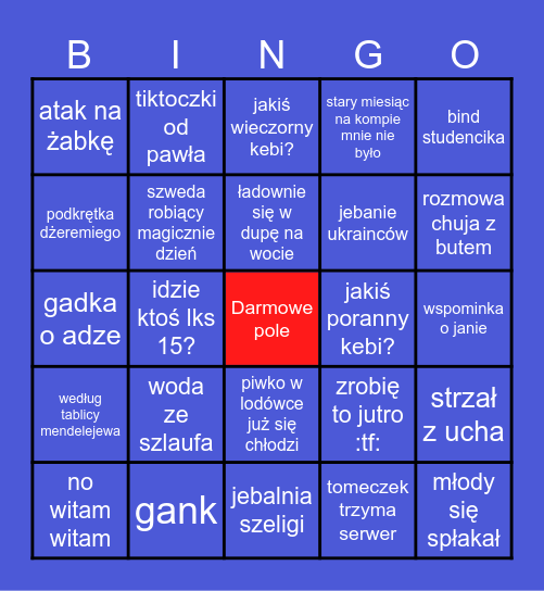 DISCORDOWE Bingo Card