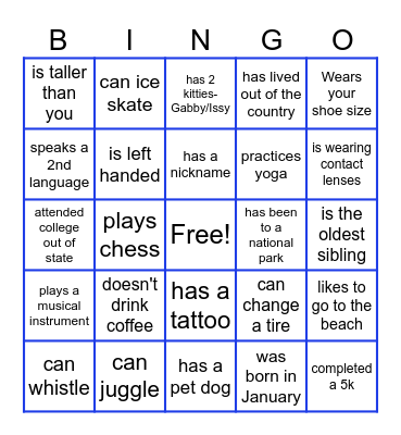 RIMS Golden Gate Bingo!! Who.... Bingo Card