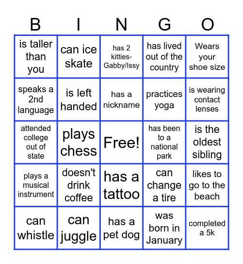 RIMS Golden Gate Bingo!! Who.... Bingo Card