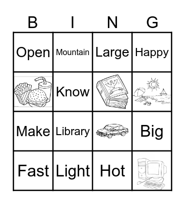 FUN HOUR!!! Bingo Card