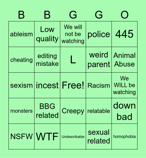 pixar bingo Card