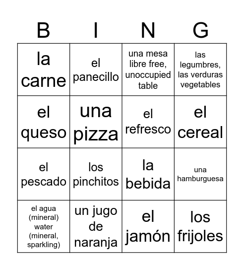 Ch4 Bingo !! Bingo Card