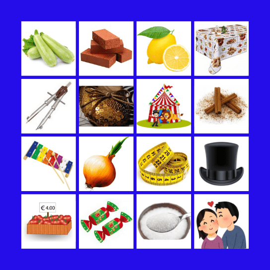 głoska [c] N (1) Bingo Card