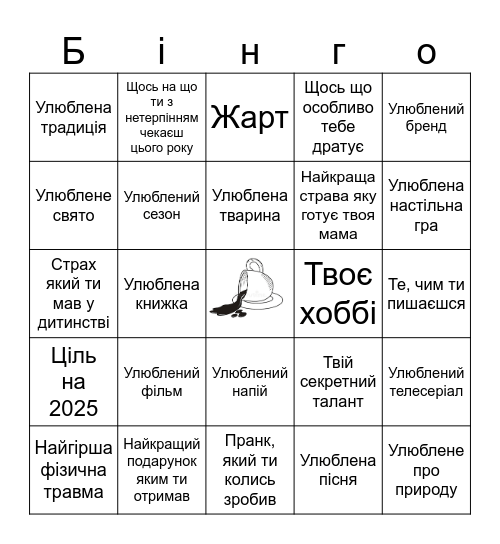 "Spill the Tea" Бінго Bingo Card