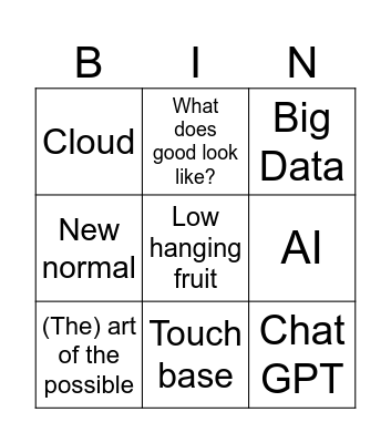 LD Chapter Bingo Card