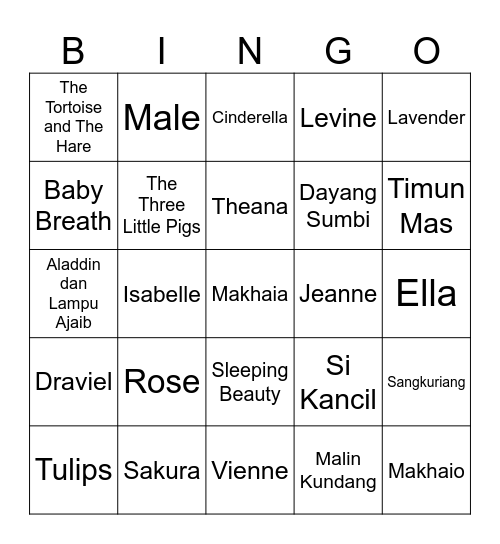main cama camu Bingo Card