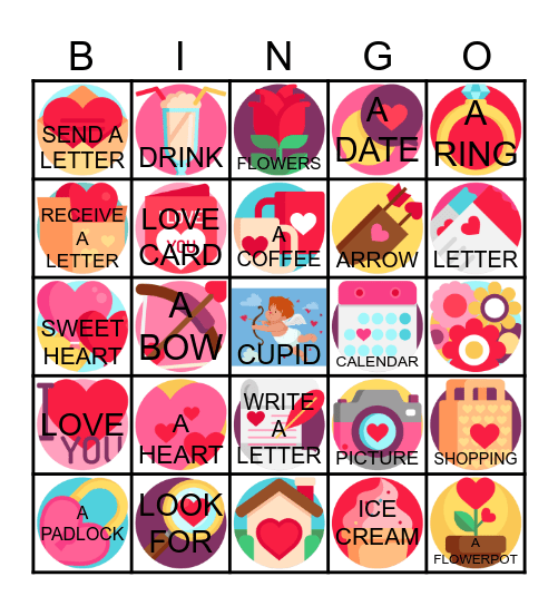 Friendship Party Bingo Card