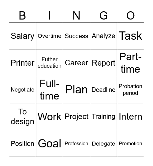 German Bingo Card