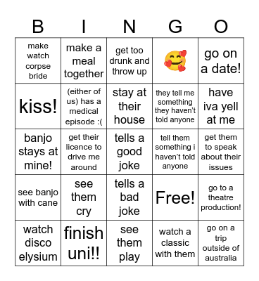 Banjo Bingo Card