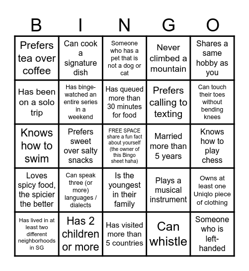 SNCF ELP Leadership Camp 2025 Bingo Card