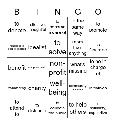 U4 ASD 1-2 Bingo Card