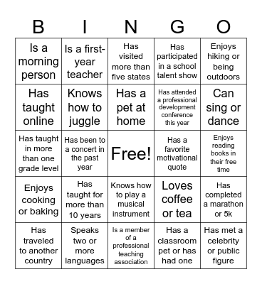 HEDGES BINGO Card