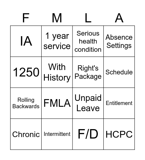 Fun Friday Huddle 02/21/2025 Bingo Card