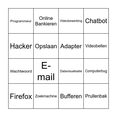 Emoji Pictionary Bingo Card