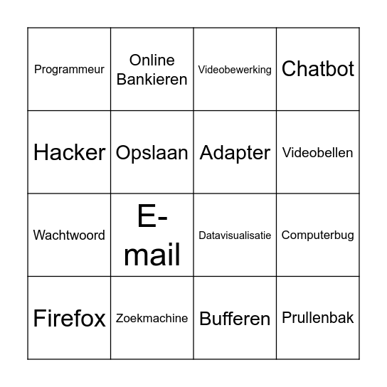 Emoji Pictionary Bingo Card