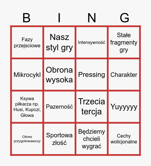 Dziółka Bingo Card