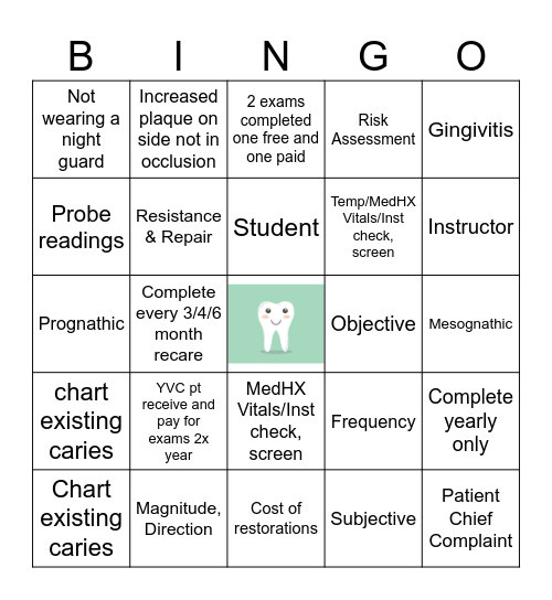 Bingo Review II Bingo Card