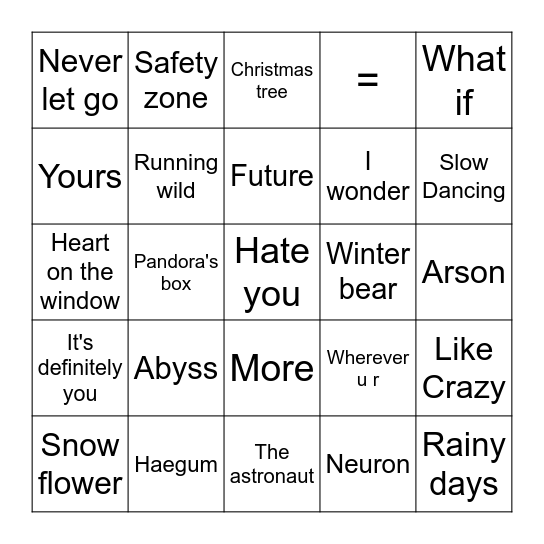 @neoui_muse_jm Bingo Card
