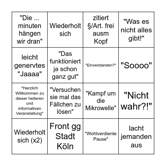 Baldringer Bingo Card