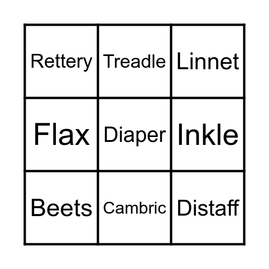 The Threads That Bind Us Bingo Card
