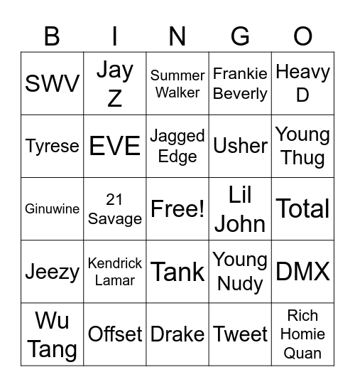 Ratchet  Bingo Card