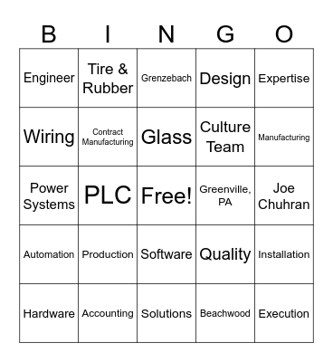 MCS Bingo Card