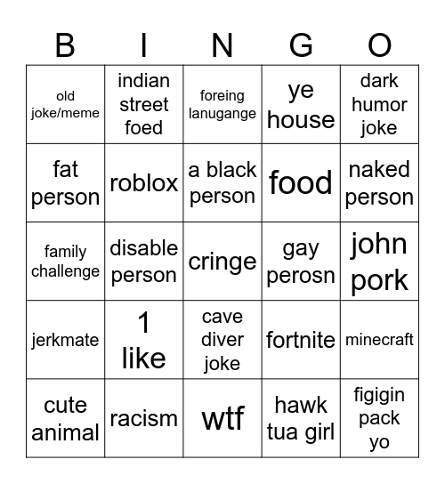 reels Bingo Card