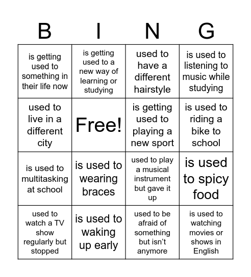 Find someone who... Bingo Card
