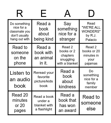 FALLS VALLEY ELEMENTARY Bingo Card