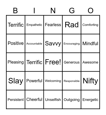 KINDNESS BINGO Card