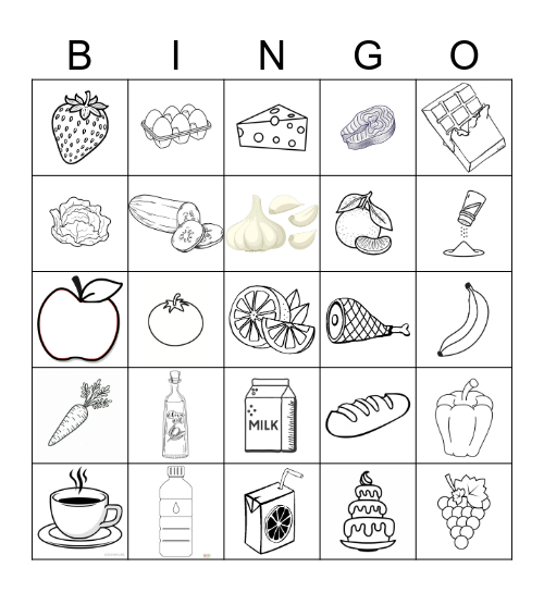 COMIDA Bingo Card