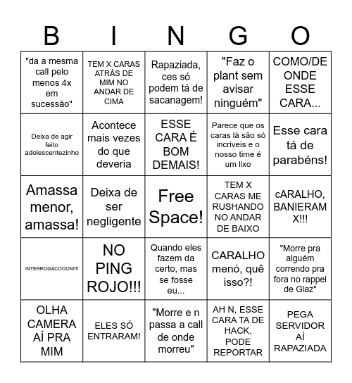 Daniel R6 Bingo Card
