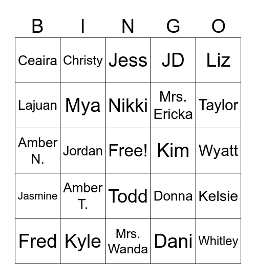 NPBO GUILTY PLEASURE BINGO Card
