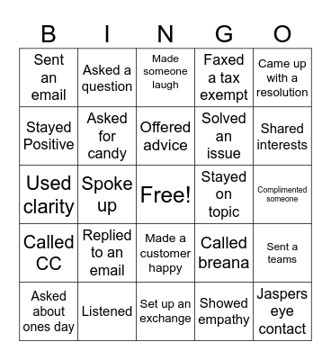 BINGO Card