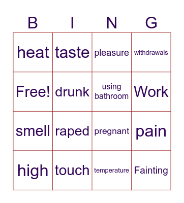 Vr phantom sense Bingo Card