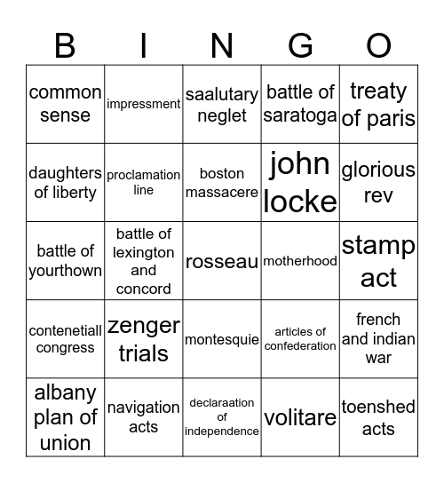 Bingo Card