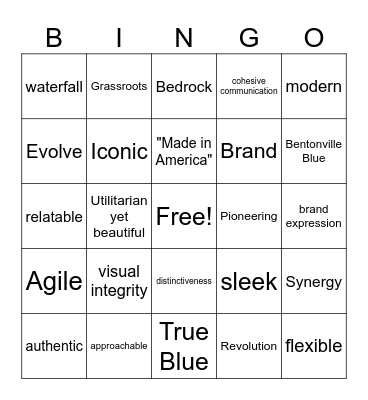 Brand Bingo Card